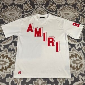 Amiri White Hockey Skater Tee Men’s Size Large